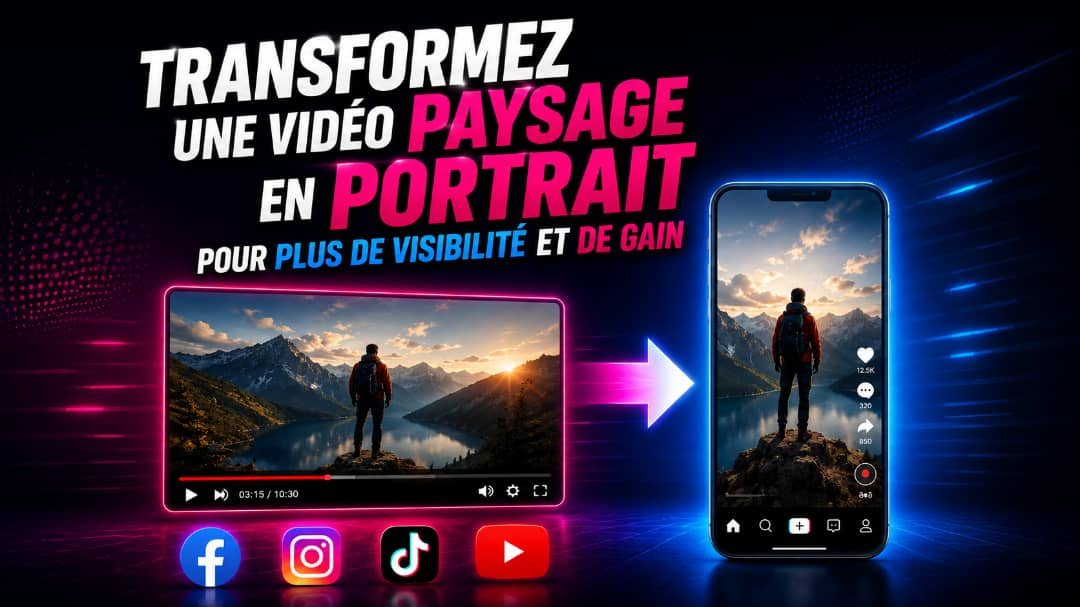 Transformez une vidéo paysage en portrait pour plus de visibilité et de gain