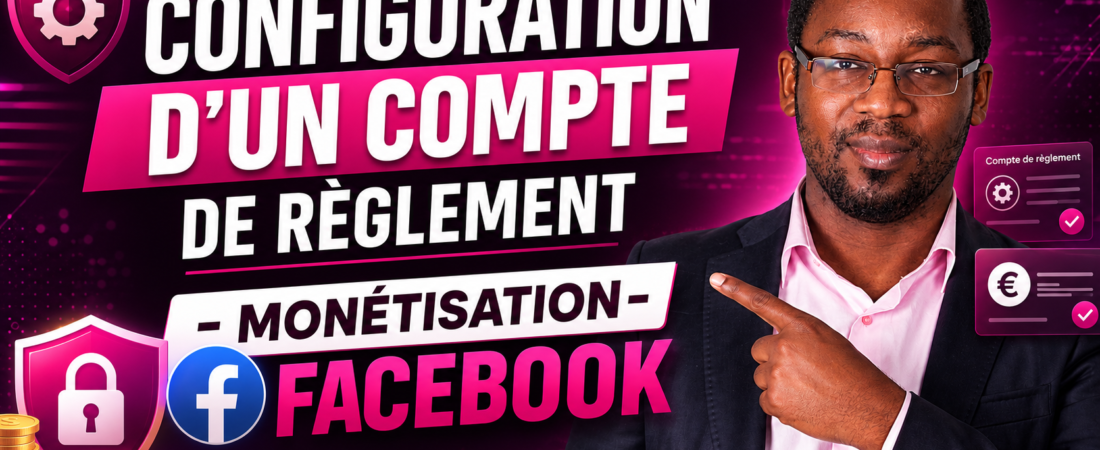Configuration d&rsquo;un compte de règlement – Monétisation Facebook